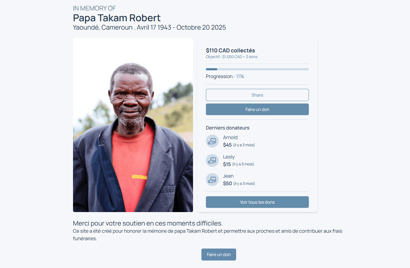 Hommage — Donation Platform image 1
